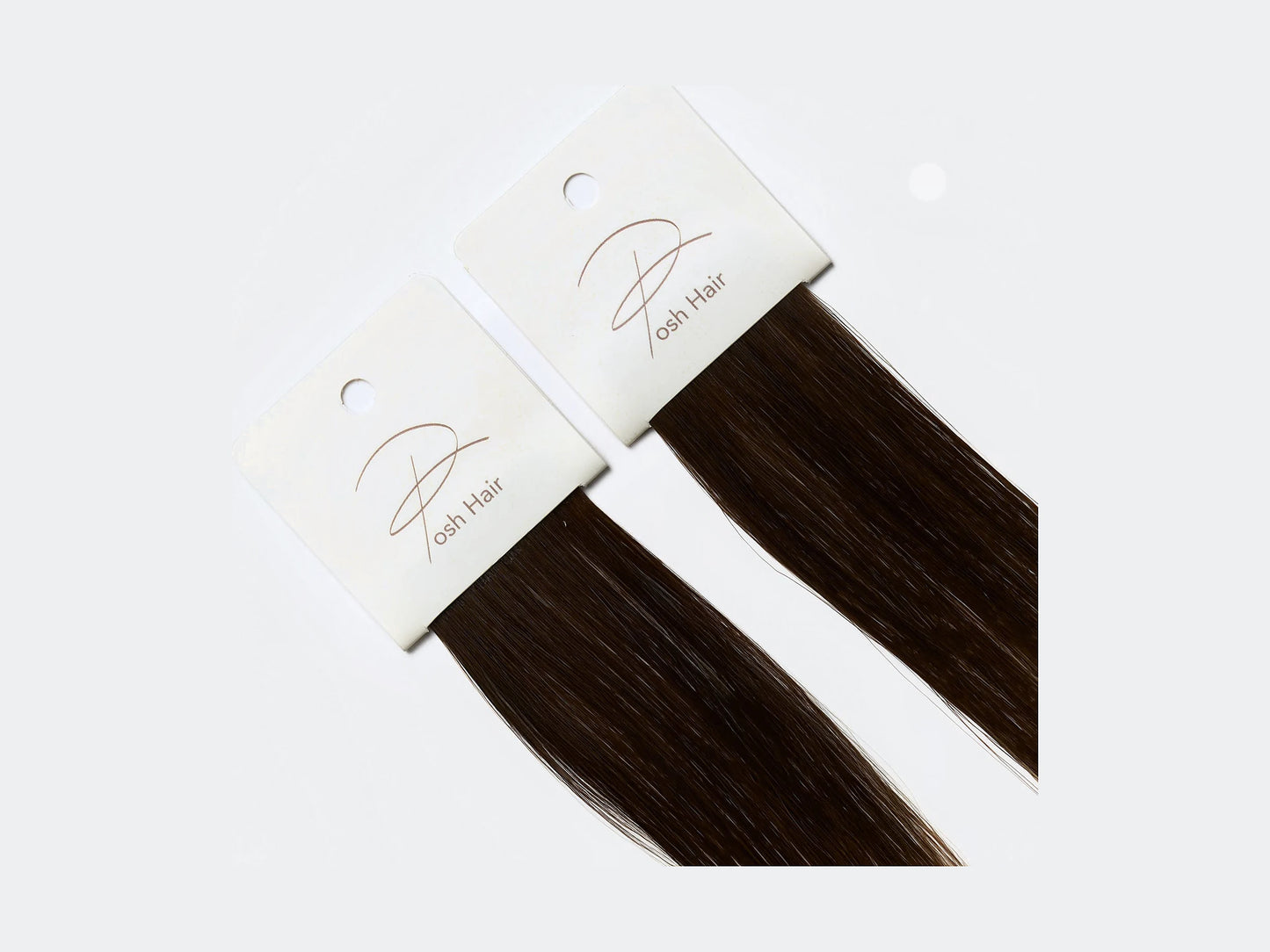 Tape Extensions Bogotá, närbild på det förtejpade fästet