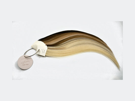 Posh Hairs färgring med alla nyanser tape extensions