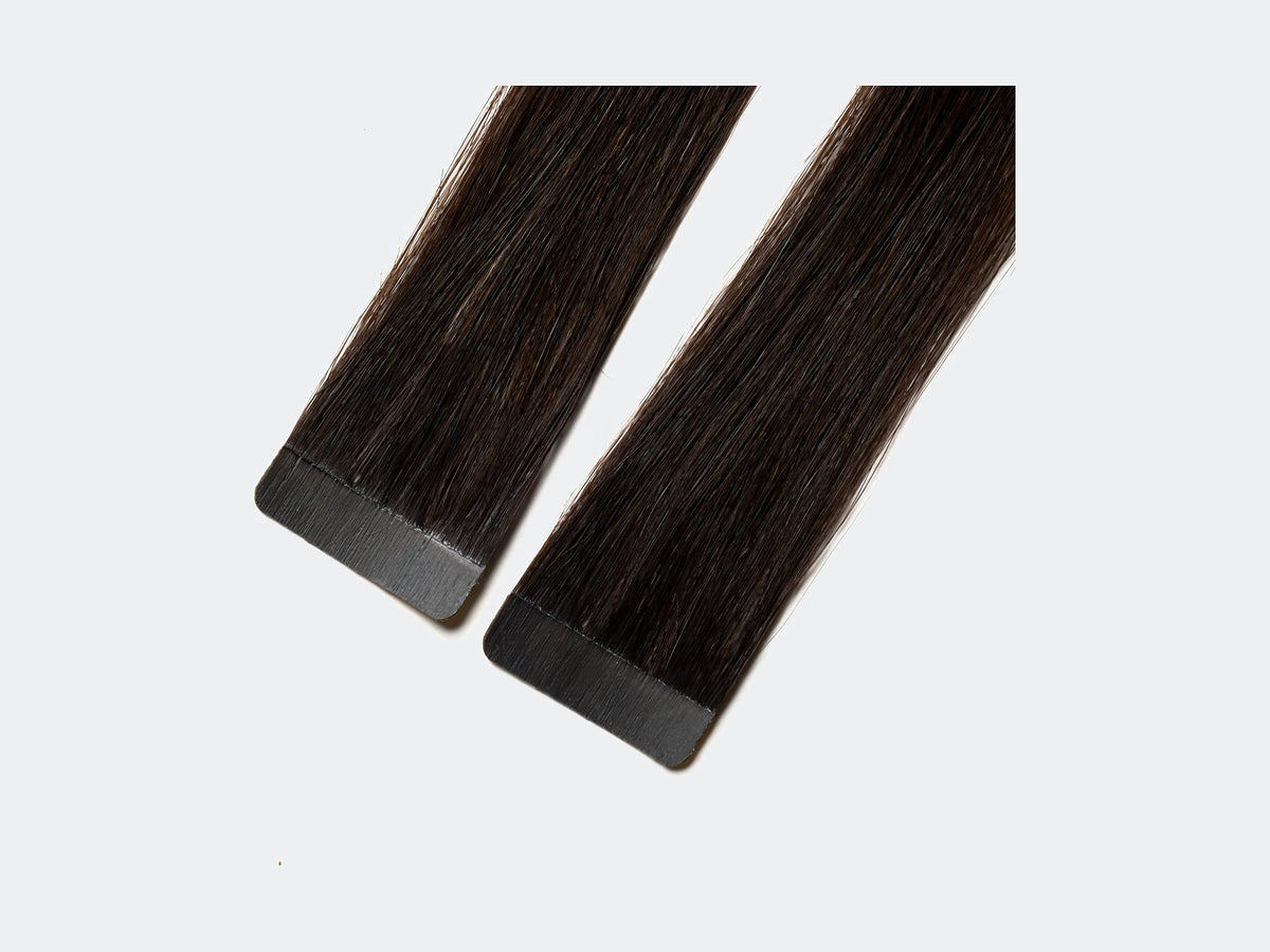 Tape Extensions 2, närbild på det förtejpade fästet