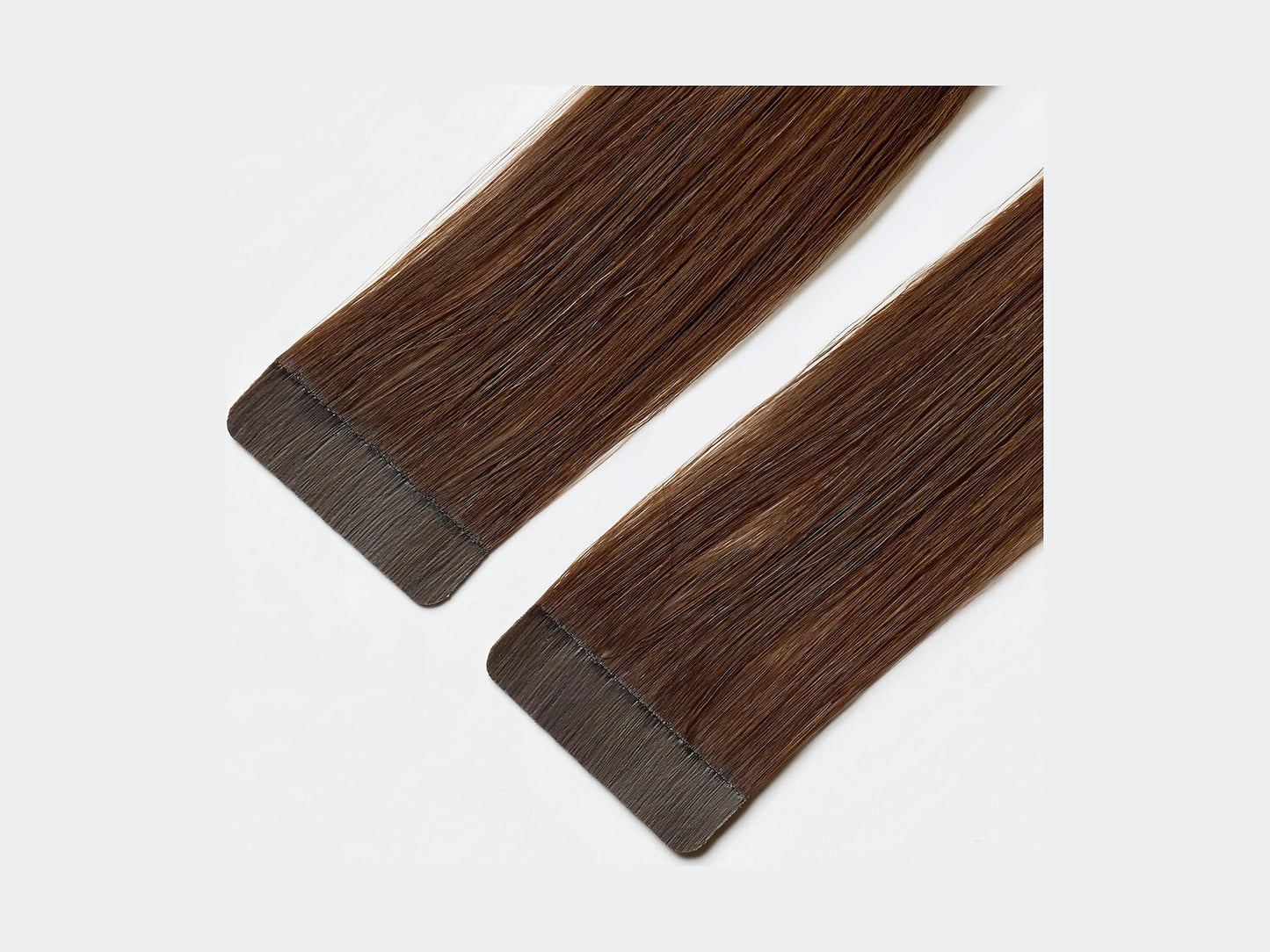 Tape Extensions Barcelona, närbild på det förtejpade fästet